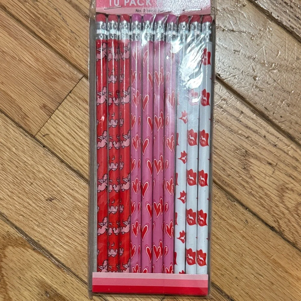 Heart-Themed Pencils - 10 Pack